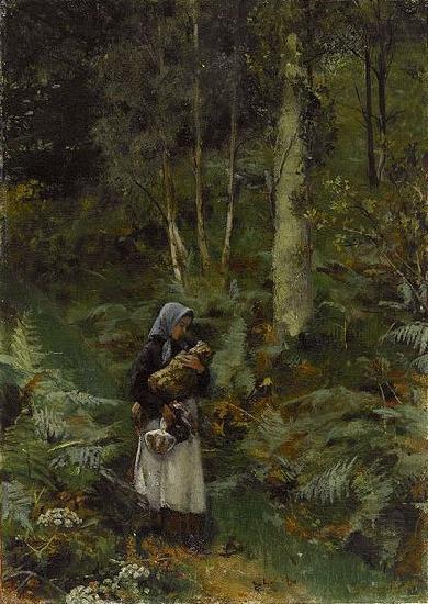 Laura Theresa Alma-Tadema With a Babe in the Woods china oil painting image
